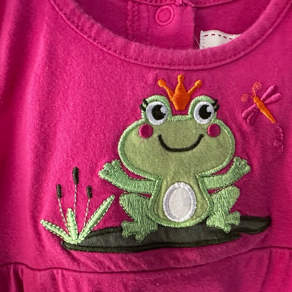Toffee Apple Pink Ruffle Princess Frog Bodysuit Size 12M - Picture 4 of 11